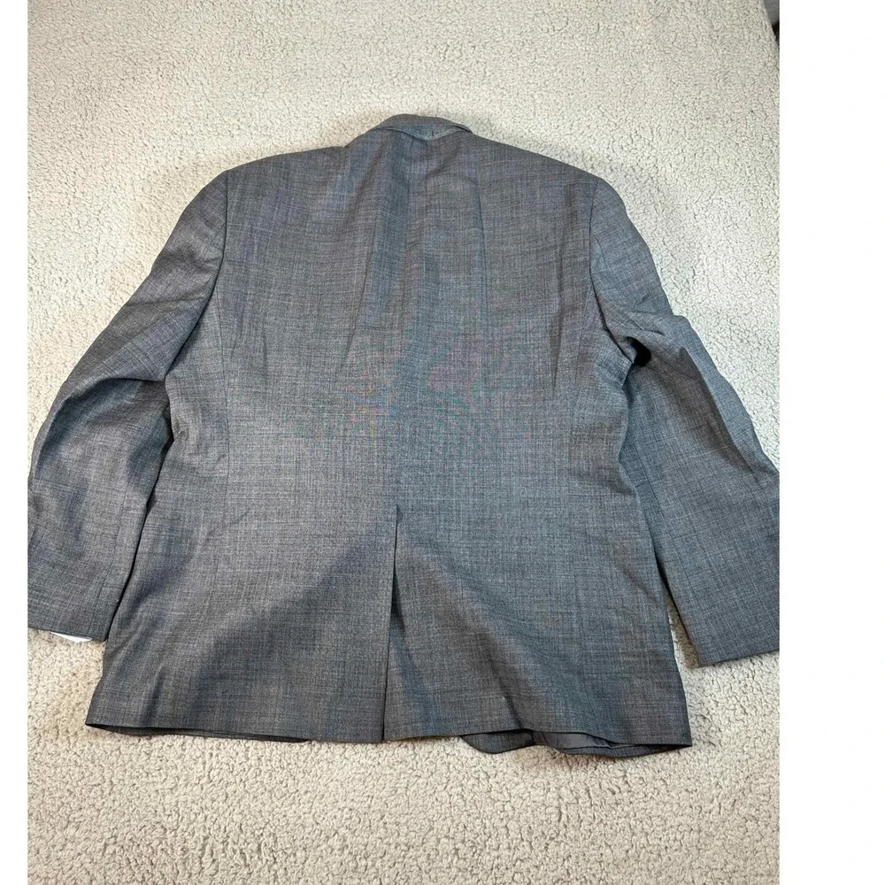 Chaps Mens 42S Gray 100% Wool Two Button Sport Coat Blazer Jacket 42 Short